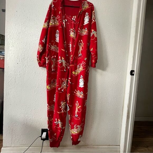 Nick & Nora Women’s XL Fleece Zip Up Onsie - Picture 1 of 6